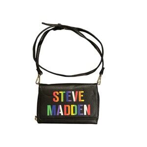 STEVE MADDEN Black & Rainbow  CROSSBODY PURSE BAG Pride LBGTQ+
